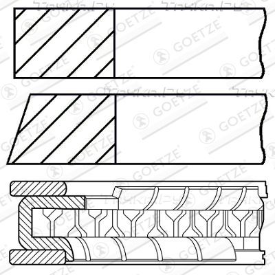 Поршневые кольца Goetze Engine. Артикул 08-426800-00