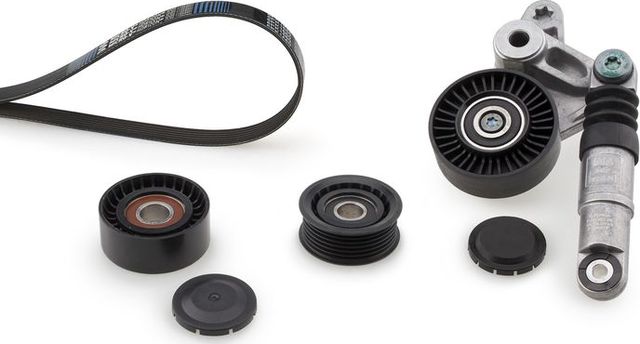 Приводной ремень поликлиновой с роликами (комплект) Gates Micro-V® для Audi Q7 I (4L) 2007-2015. Артикул K036PK2478