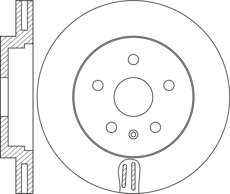 Тормозной диск NiBK передний для Audi A5 II (F5) 2016-2026. Артикул RN2118