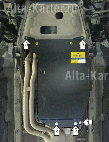 Защита Мотодор для АКПП BMW Х3 E83 рестайлинг 2004-2010. Артикул 10202
