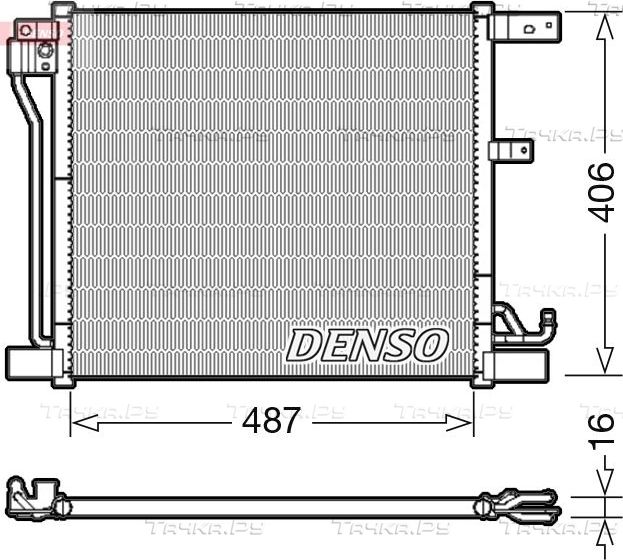 Радиатор кондиционера (конденсатор) Denso для Nissan Juke I 2010-2019. Артикул DCN46018