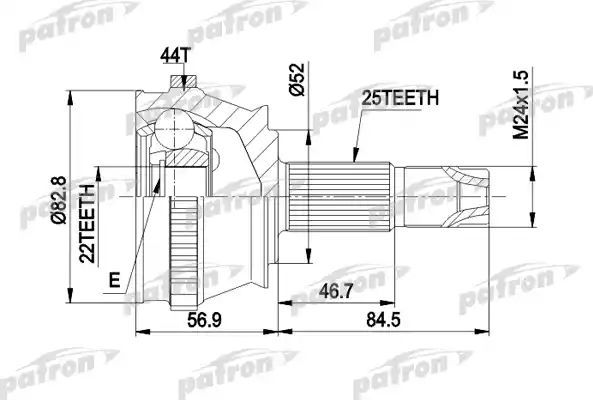 Шрус наружный (граната) Patron для Fiat Marea 1996-1999. Артикул PCV1210