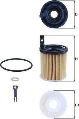 Масляный фильтр Mahle для Kia Sorento IV 2020-2026. Артикул OX 1121D