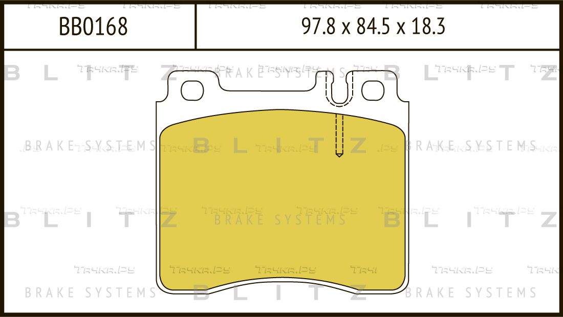Колодки тормозные MB W140 -98 перед. (Blitz). Артикул BB0168