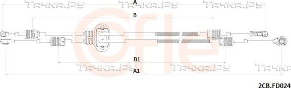 Трос переключения передач КПП Cofle для Ford Mondeo IV 2007-2015. Артикул 2CB.FD024