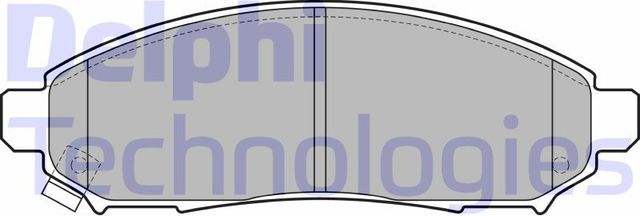 Тормозные колодки Delphi (Low-Metallic). Артикул LP2011