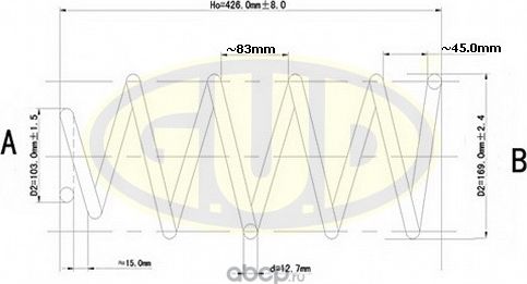Пружина подвески G.U.D.. Артикул GCS066742