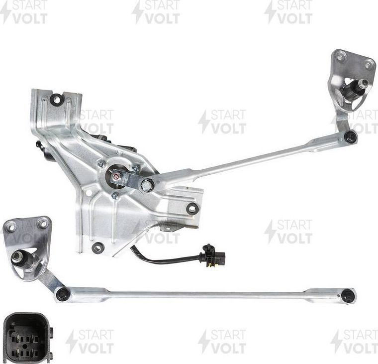 Трапеция стеклоочистителя (дворника) (в сборе) StartVOLT (Стальная труба). Артикул VWA 15062