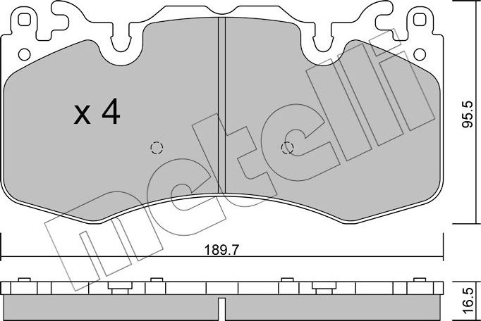 Тормозные колодки Metelli. Артикул 22-1024-0
