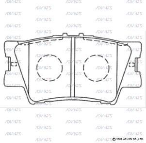 Тормозные колодки Advics задние для Lexus ES VI 2012-2018. Артикул SN134