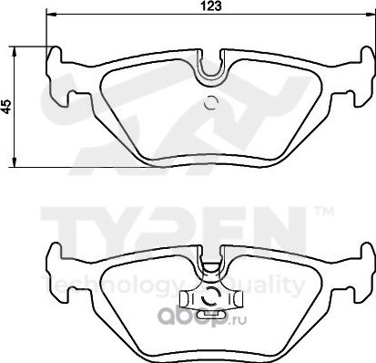 Дисковые тормозные колодки (Tyren). Артикул TYR1210491