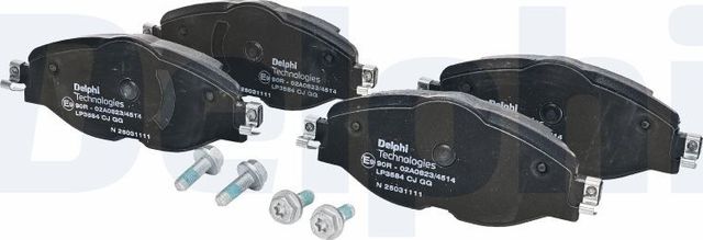 Тормозные колодки Delphi (Low-Metallic). Артикул LP3584