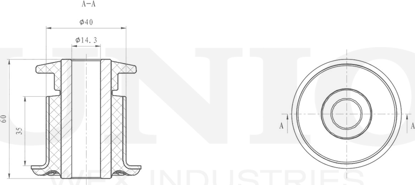 Сайлентблок рычага подвески (Unio). Артикул RMP-20034