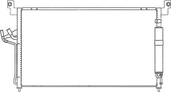 Радиатор кондиционера (конденсатор) Sakura (алюминий). Артикул 5251-9801