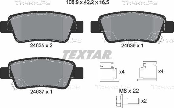 Тормозные колодки Textar Q+. Артикул 2463501