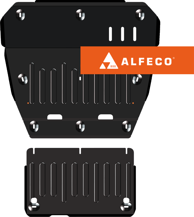 Защита Alfeco для картера и КПП (2 части) Jetour T2 FWD 2024-2026. Артикул ALF.70.04