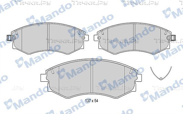 Тормозные колодки Mando передние для Hyundai Matrix I 2001-2010. Артикул MBF015550