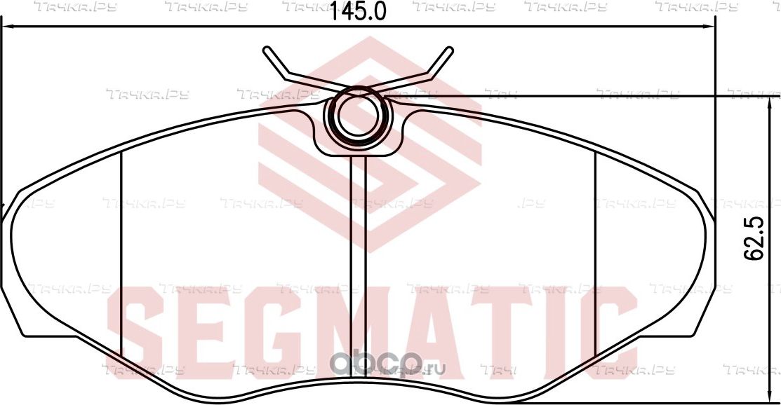 Колодка торм диск пер (Segmatic). Артикул SGBP2722