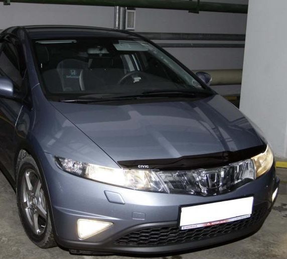 Дефлектор SIM для капота Honda Civic VIII хэтчбек 2006-2011. Артикул SHOCIVH0612