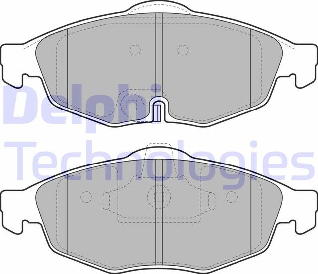 Тормозные колодки Delphi (Low-Metallic) передние для Chrysler Sebring II 2001-2007. Артикул LP1963