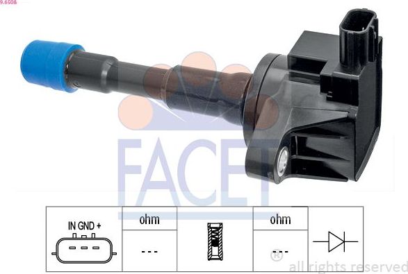 Катушка зажигания Facet OE Equivalent. Артикул 9.6508