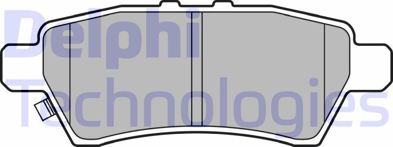 Тормозные колодки Delphi (Low-Metallic). Артикул LP2016