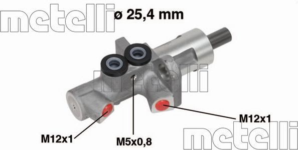 Тормозной цилиндр главный Metelli (алюминий) для SEAT Exeo 2009-2013. Артикул 05-0613