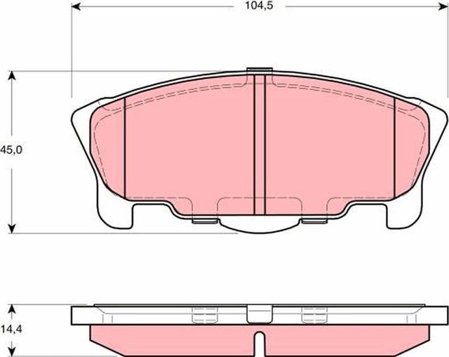 Тормозные колодки TRW передние для Daihatsu Move I 1997-1999. Артикул GDB3320