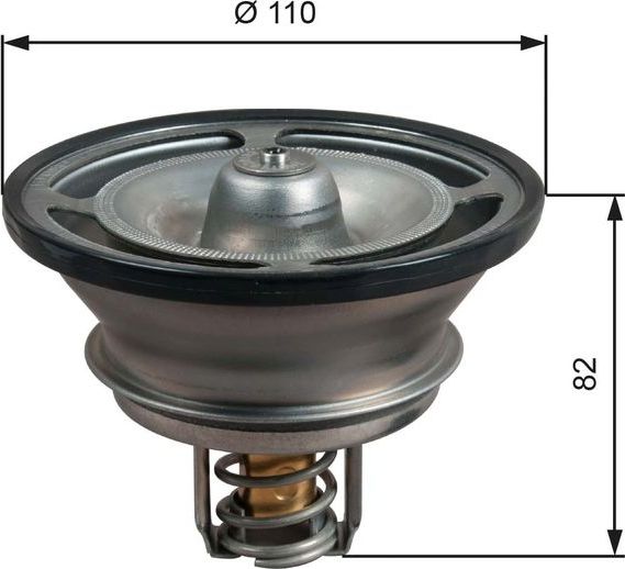 Термостат Gates для Volvo  FMX II 2013-2026. Артикул TH51482G1