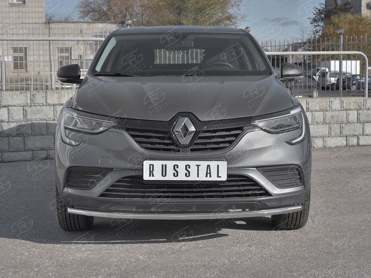 Защита RusStal переднего бампера 42 (секции) для Renault Arkana 2019-2026. Артикул RARZ-003312