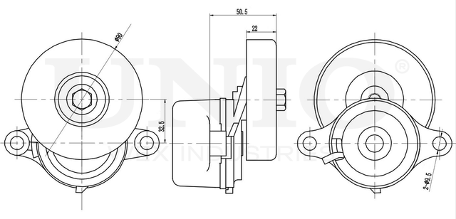 Натяжитель/демпфер ремня (Unio). Артикул TNS-10278