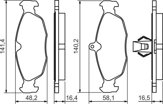 Тормозные колодки Bosch (Low-Metallic) задние для Jaguar XK I 1999-2006. Артикул 0 986 494 413
