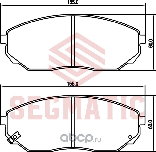 Колодка торм диск пер (Segmatic). Артикул SGBP2721