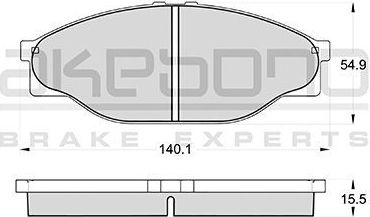 Тормозные колодки Akebono Standard. Артикул AN-333K