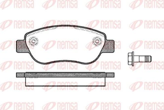Тормозные колодки Remsa передние для Renault Megane II 2003-2009. Артикул 1069.00