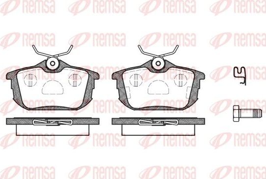 Тормозные колодки Remsa задние для Haima M3 2013-2026. Артикул 0605.12