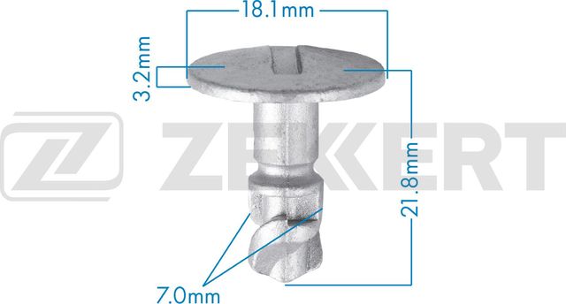 Клипса Zekkert (Металл). Артикул BE-3582