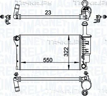 Радиатор охлаждения двигателя Magneti Marelli. Артикул 350213196200