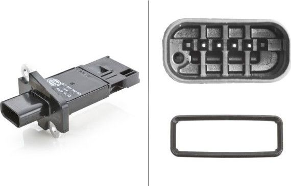 Датчик массового расхода воздуха (ДМРВ) Hella. Артикул 8ET 009 142-581