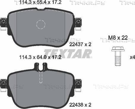 Тормозные колодки Textar Q+. Артикул 2243701
