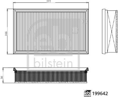 Воздушный фильтр Febi Bilstein. Артикул 199642