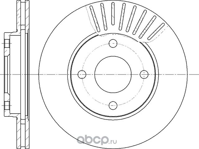 Диск тормозной вентилируемый (G-Brake). Артикул GR02456