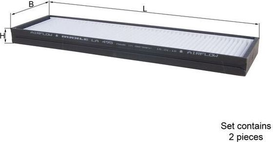 Салонный фильтр Mahle. Артикул LA 495/S