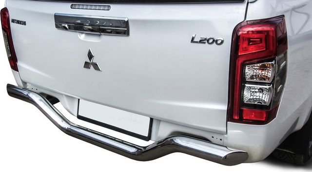 Защита Slitkoff заднего бампера d57 волна без бампера для Mitsubishi L200 V рестайлинг 2018-2026. Артикул ML18-011