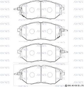 Тормозные колодки Advics. Артикул SN916P
