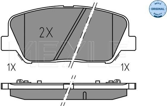 Тормозные колодки Meyle Original. Артикул 025 249 1517