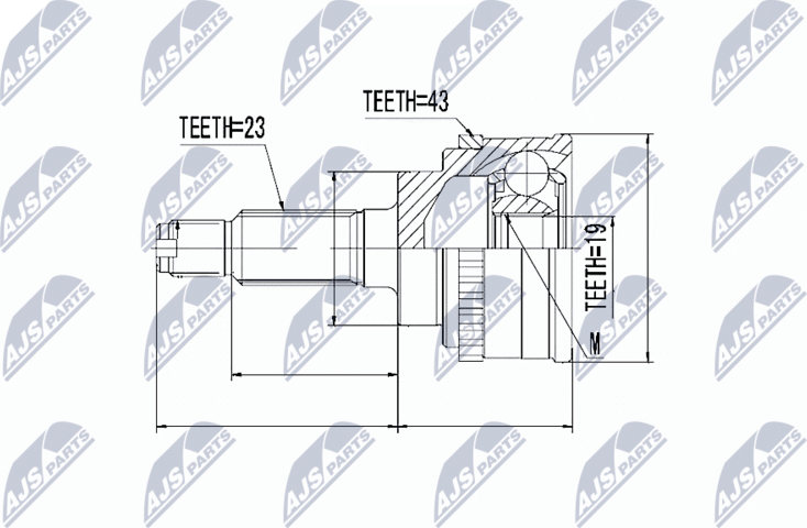 Шрус внутренний (граната) NTY. Артикул NPZ-SU-001