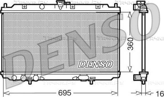 Радиатор охлаждения двигателя Denso (алюминий). Артикул DRM46012