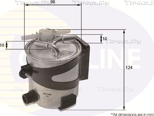 Топливный фильтр Comline для Renault Grand Scenic II 2005-2008. Артикул EFF166