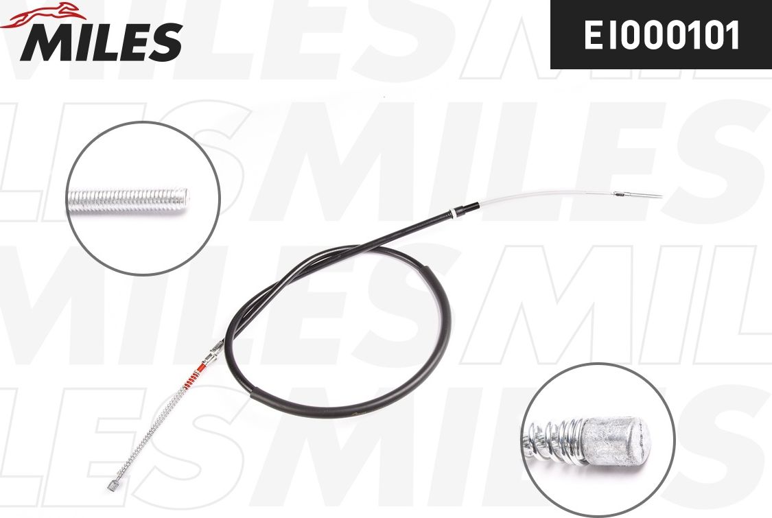 Трос ручника (тросик ручного тормоза) Miles. Артикул EI000101